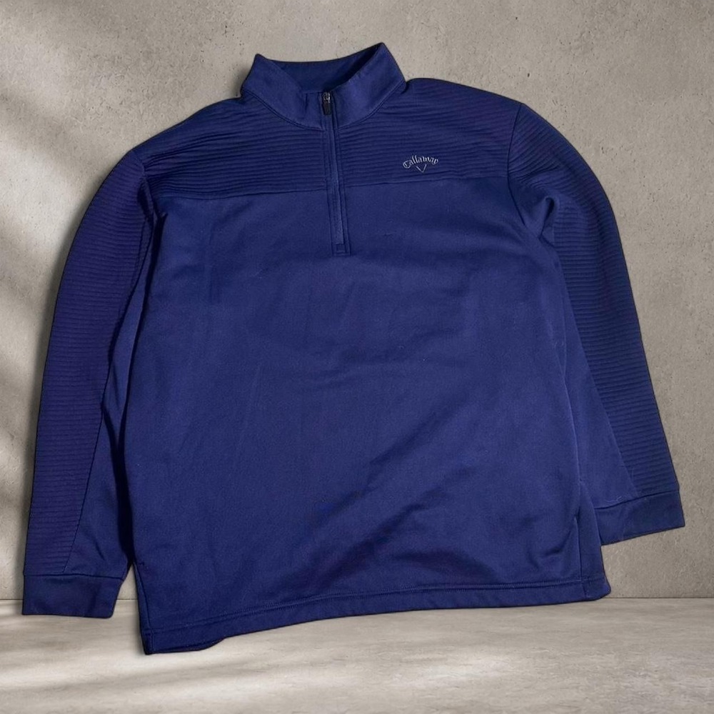 Callaway navy blue quarter zip golf pullover Size XXL